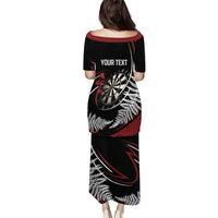 New Zealand Darts Personalised Puletasi Silver Fern Dynamic