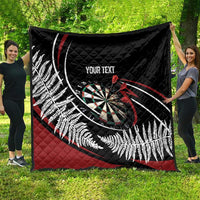 New Zealand Darts Personalised Quilt Silver Fern Dynamic