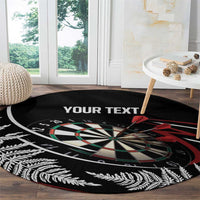 New Zealand Darts Personalised Round Carpet Silver Fern Dynamic