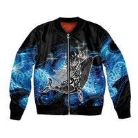Maori Matariki Te Araroa Paikea Starry Bomber Jacket Tangaroa Whakatauki
