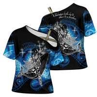 Maori Matariki Te Araroa Paikea Starry Cross Shoulder Shirt Tangaroa Whakatauki
