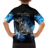 Maori Matariki Te Araroa Paikea Starry Family Matching Off Shoulder Maxi Dress and Hawaiian Shirt Tangaroa Whakatauki LT7 - Polynesian Pride