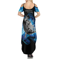 Maori Matariki Te Araroa Paikea Starry Family Matching Summer Maxi Dress and Hawaiian Shirt Tangaroa Whakatauki LT7 - Polynesian Pride