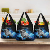 Maori Matariki Te Araroa Paikea Starry Grocery Bag Tangaroa Whakatauki