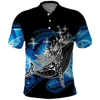 Maori Matariki Te Araroa Paikea Starry Polo Shirt Tangaroa Whakatauki