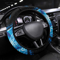 Maori Matariki Te Araroa Paikea Starry Steering Wheel Cover Tangaroa Whakatauki