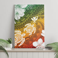 Kanaka Maoli Hawaii Flag Day Canvas Wall Art Vibrant Frangipani