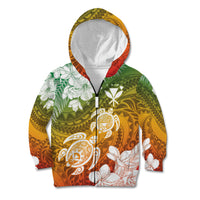 Kanaka Maoli Hawaii Flag Day Kid Hoodie Vibrant Frangipani