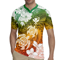 Kanaka Maoli Hawaii Flag Day Rugby Jersey Vibrant Frangipani