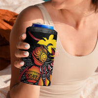 Personalized Papua New Guinea Milne Bay 4 in 1 Can Cooler Tumbler Bagi Necklace Mix Lime Pot Grunge