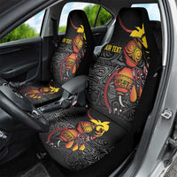 Personalized Papua New Guinea Milne Bay Car Seat Cover Bagi Necklace Mix Lime Pot Grunge