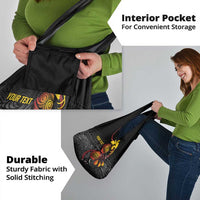 Personalized Papua New Guinea Milne Bay Grocery Bag Bagi Necklace Mix Lime Pot Grunge