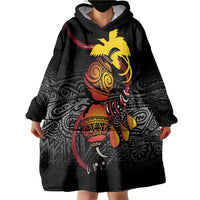 Personalized Papua New Guinea Milne Bay Wearable Blanket Hoodie Bagi Necklace Mix Lime Pot Grunge