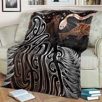 Aotearoa Maori - Australia Indigenous Blanket Koiri Whakairo Mix Aboriginal Art - Polynesian Pride