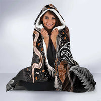 Aotearoa Maori - Australia Indigenous Hooded Blanket Koiri Whakairo Mix Aboriginal Art LT7 - Polynesian Pride