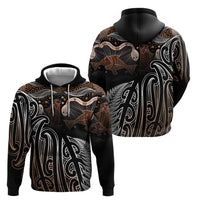 Aotearoa Maori - Australia Indigenous Hoodie Koiri Whakairo Mix Aboriginal Art - Polynesian Pride