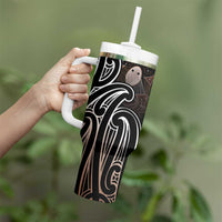Aotearoa Maori - Australia Indigenous Tumbler With Handle Koiri Whakairo Mix Aboriginal Art - Polynesian Pride