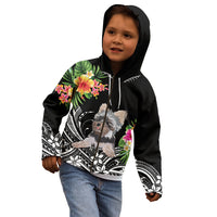 Personalised Polynesian Kid Hoodie With Yorkshire Terrier Floral Style LT7 - Polynesian Pride