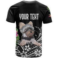 Personalised Polynesian T Shirt With Yorkshire Terrier Floral Style LT7 - Polynesian Pride