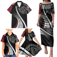 Aotearoa Maori Rugby Custom Family Matching Puletasi and Hawaiian Shirt Kapa O Pango LT7 - Polynesian Pride