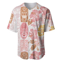 Christmas Aloha Hawaii Tiki Baseball Jersey Hibiscus Spring Colors - Polynesian Pride