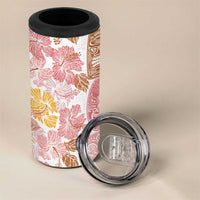 Christmas Aloha Hawaii Tiki 4 in 1 Can Cooler Tumbler Hibiscus Spring Colors - Polynesian Pride