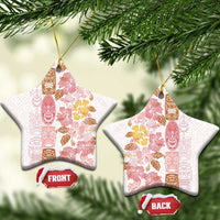 Christmas Aloha Hawaii Tiki Ceramic Ornament Hibiscus Spring Colors - Polynesian Pride