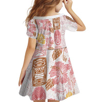 Christmas Aloha Hawaii Tiki Family Matching Off Shoulder Short Dress and Hawaiian Shirt Hibiscus Spring Colors - Polynesian Pride