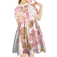 Christmas Aloha Hawaii Tiki Kid Short Sleeve Dress Hibiscus Spring Colors - Polynesian Pride