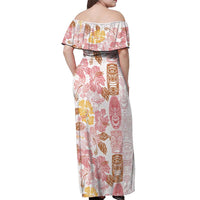 Christmas Aloha Hawaii Tiki Off Shoulder Maxi Dress Hibiscus Spring Colors - Polynesian Pride
