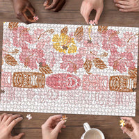Christmas Aloha Hawaii Tiki Puzzle Hibiscus Spring Colors - Polynesian Pride