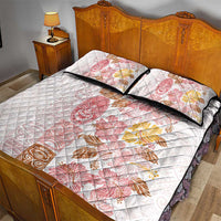 Christmas Aloha Hawaii Tiki Quilt Bed Set Hibiscus Spring Colors - Polynesian Pride