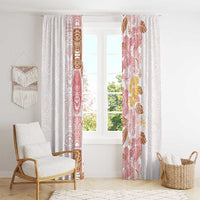 Christmas Aloha Hawaii Tiki Window Curtain Hibiscus Spring Colors - Polynesian Pride