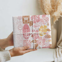 Christmas Aloha Hawaii Tiki Wrapping Paper Hibiscus Spring Colors