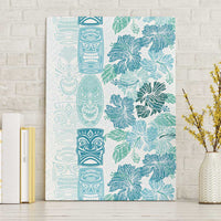 Christmas Aloha Hawaii Tiki Canvas Wall Art Hibiscus Summer Colors - Polynesian Pride