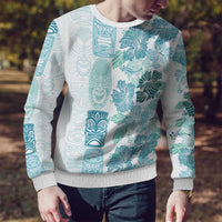 Christmas Aloha Hawaii Tiki Ugly Christmas Sweater Hibiscus Summer Colors - Polynesian Pride