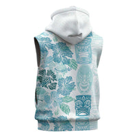 Christmas Aloha Hawaii Tiki Sleeveless Zip Hoodie Hibiscus Summer Colors - Polynesian Pride