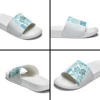 Christmas Aloha Hawaii Tiki Slide Sandals Hibiscus Summer Colors - Polynesian Pride