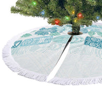 Christmas Aloha Hawaii Tiki Tree Skirt Hibiscus Summer Colors - Polynesian Pride