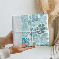 Christmas Aloha Hawaii Tiki Wrapping Paper Hibiscus Summer Colors
