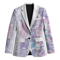Christmas Aloha Hawaii Tiki Blazer Hibiscus Winter Colors - Polynesian Pride