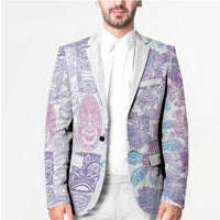 Christmas Aloha Hawaii Tiki Blazer Hibiscus Winter Colors - Polynesian Pride