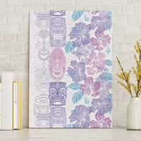 Christmas Aloha Hawaii Tiki Canvas Wall Art Hibiscus Winter Colors - Polynesian Pride