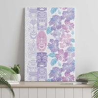 Christmas Aloha Hawaii Tiki Canvas Wall Art Hibiscus Winter Colors - Polynesian Pride