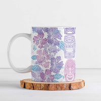 Christmas Aloha Hawaii Tiki Ceramic Mug Hibiscus Winter Colors - Polynesian Pride