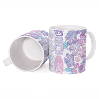 Christmas Aloha Hawaii Tiki Ceramic Mug Hibiscus Winter Colors - Polynesian Pride