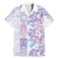 Christmas Aloha Hawaii Tiki Family Matching Mermaid Dress and Hawaiian Shirt Hibiscus Winter Colors - Polynesian Pride