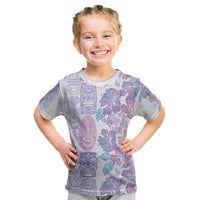 Christmas Aloha Hawaii Tiki Kid T Shirt Hibiscus Winter Colors - Polynesian Pride