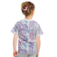 Christmas Aloha Hawaii Tiki Kid T Shirt Hibiscus Winter Colors - Polynesian Pride