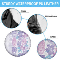 Christmas Aloha Hawaii Tiki Spare Tire Cover Hibiscus Winter Colors - Polynesian Pride